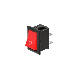 Kit 10 Unidades Mini Chave Gangorra KCD11-101 2 Terminais (Vermelha)