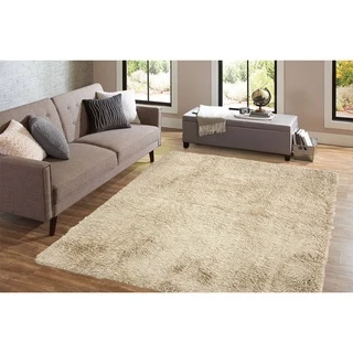 Tapete 2,00 X 1,50 Peludo 40mm Sala Luxo Bege liso