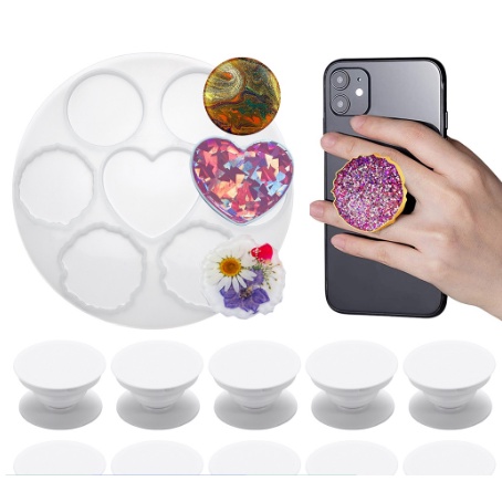 Molde para Resina Epóxi - Suportes para Telefone | Pop Socket | Shopee  Brasil