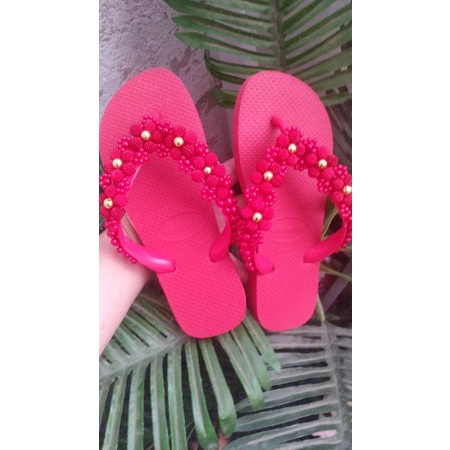 chinelos bordados com pérolas Shopee Brasil