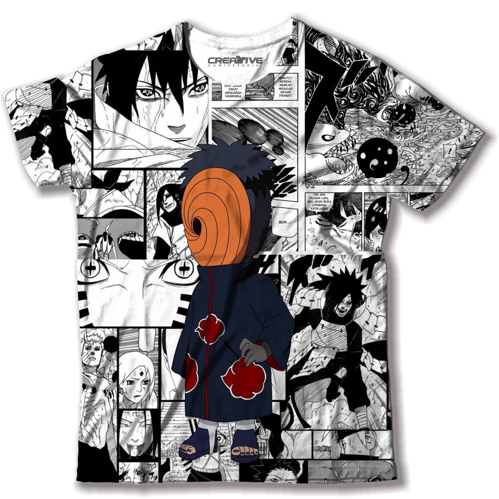 Camiseta Obito Uchiha Narut Anime Mangá Desenho 1021 em Promoção na  Americanas