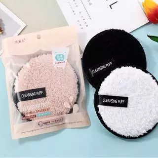 Removedor De Maquiagem Facial Puff/Almofadas De Pano De Microfibra De Limpeza/Pó Cosmético De Esponja Em Forma Redonda Ferramentas Macia Feminina