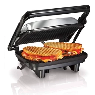 Grill Panini Gourmet Sanduicheira Em Inox Hamilton Beach