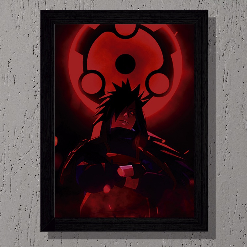 Quadro Com Moldura Anime Naruto Madara Uchiha X Cm X Cm Shopee Brasil