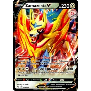 Carta Pokemon Zamazenta V Português 139/202 018/025 Card Original Copag
