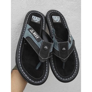 Chinelo reef sale couro