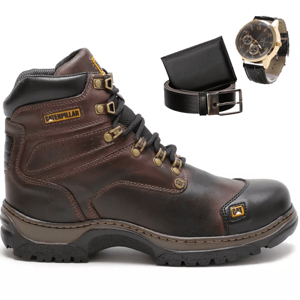 Bota masculina store caterpillar 2189 castanho