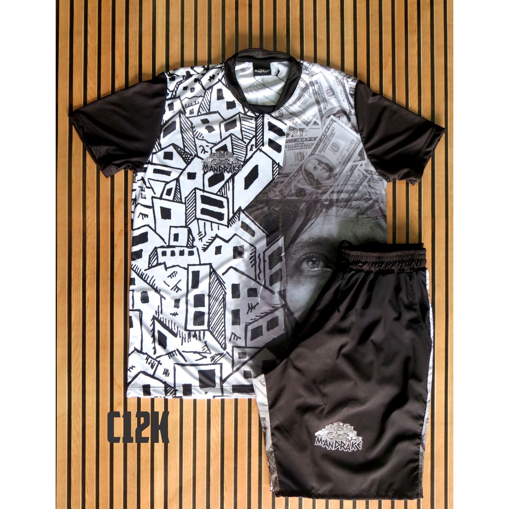 Kit Império Mandrake Cria de Quebrada Favela Camiseta + Bermuda Cod 06