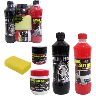 KIT LAVA AUTOS 4 EM 1 COM 5 PEÇAS