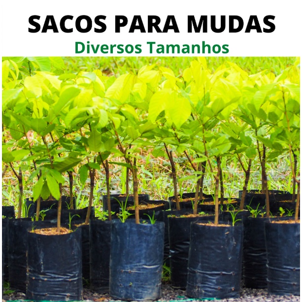 Sacos para Mudas Alta Qualidade Diversos Tamanhos/ Saquinhos Plástico Preto/ Envio Imediato