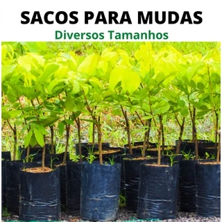 Sacos para Mudas Alta Qualidade Diversos Tamanhos/ Saquinhos Plástico Preto/ Envio Imediato