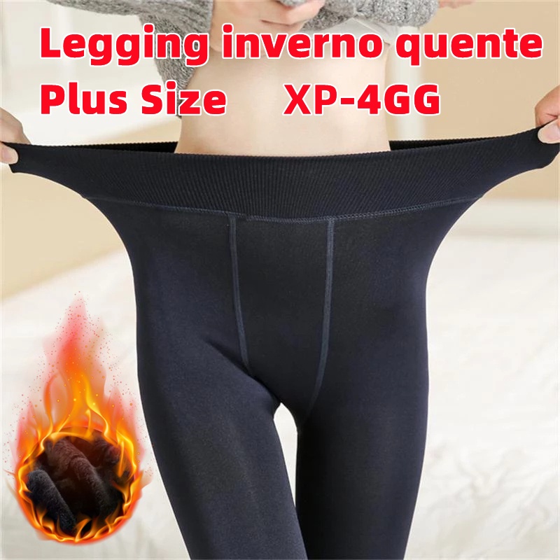 Meia-calça Térmica Plus Size XP-4GG Legging Grossa Forrada Inverno