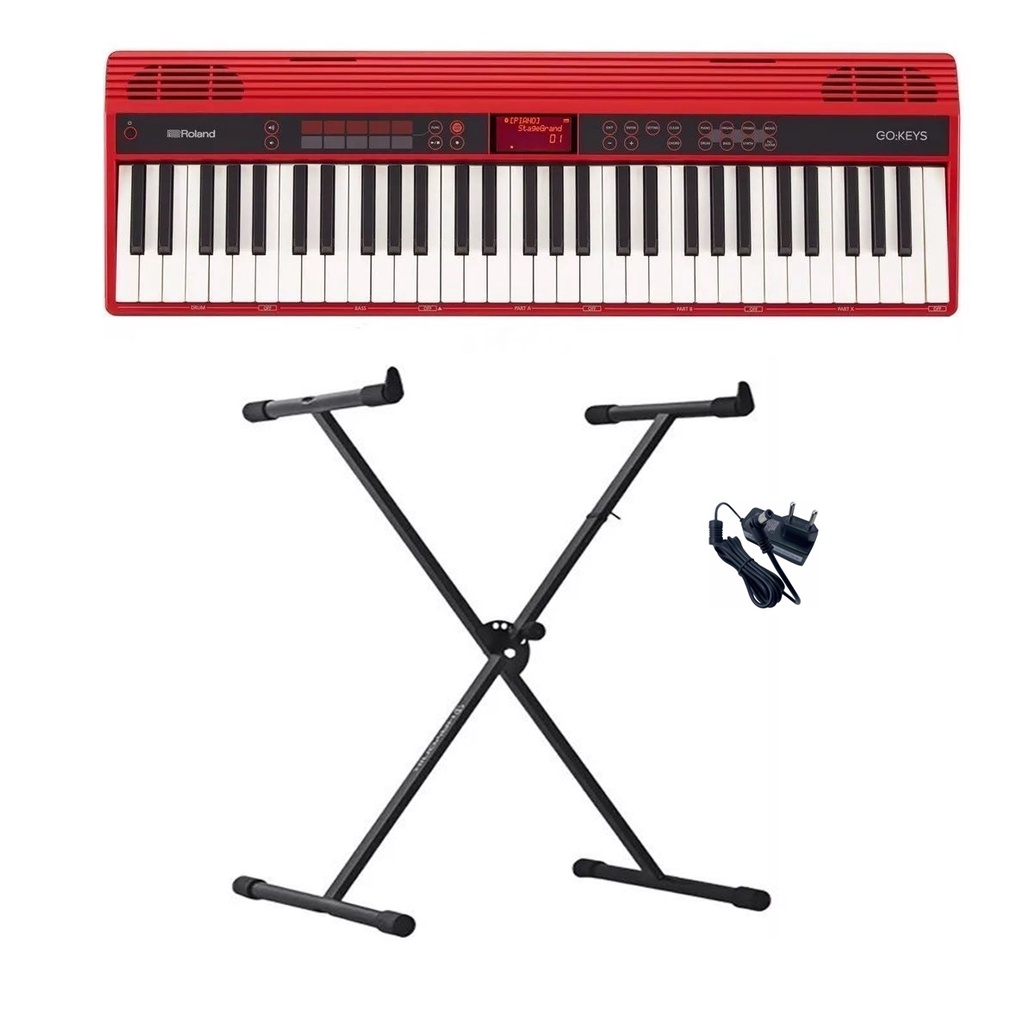 Kit Teclado Roland GO 61K Sint. Bt Go Keys Com Suporte C-2 | Shopee Brasil