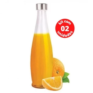 Kit c/2 Garrafa de Vidro Acqua 1 Litro Vitrizi