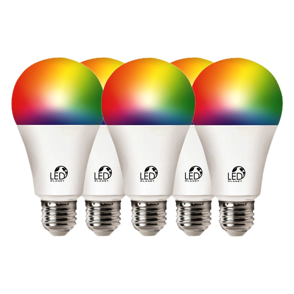 Kit 5 Smart Bulbo Led Wi-fi Inteligente 10w Rgb