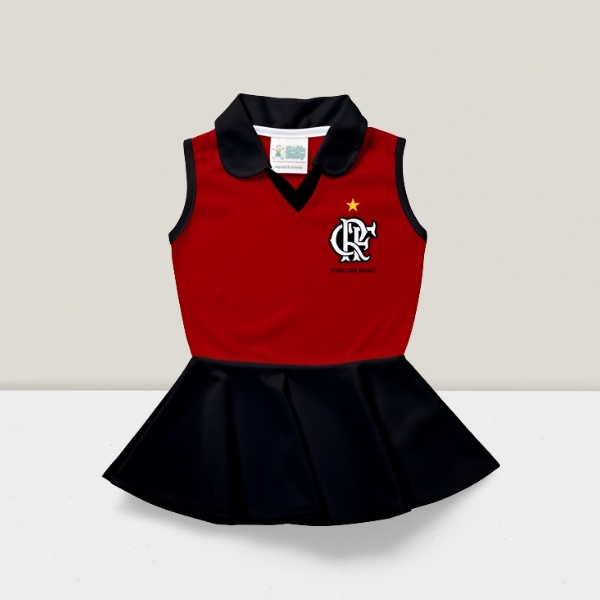 Vestido Gola Polo Torcida Baby