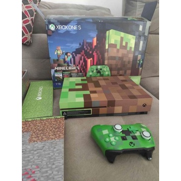 Console Xbox One S - 1 Terabyte + HDR + 4K Streaming + Jogo Minecraft -  Edição Limitada