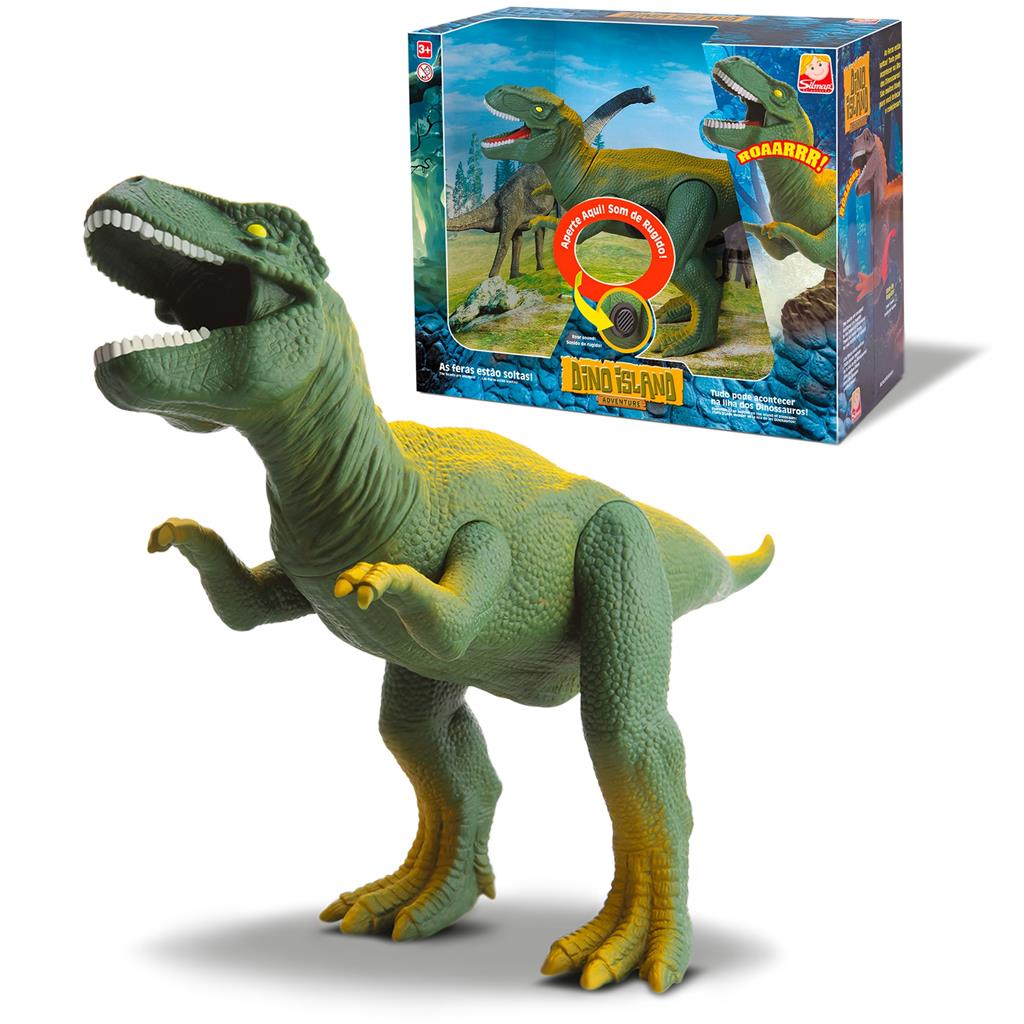 Boneco Tiranossauro Rex Com Som Dino Island - Silmar Brinquedos ...