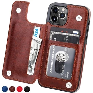 Capa De Couro De Luxo Slim Fit Para iPhone 14 13 11 12 mini Pro XR XS Max X 6 6s 7 8 Mais Carteira De Cartão Slots À Prova De Choque