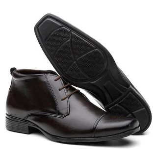 Botinha Coturno Masculino Com Cadarço Bota Social Casual Promoção