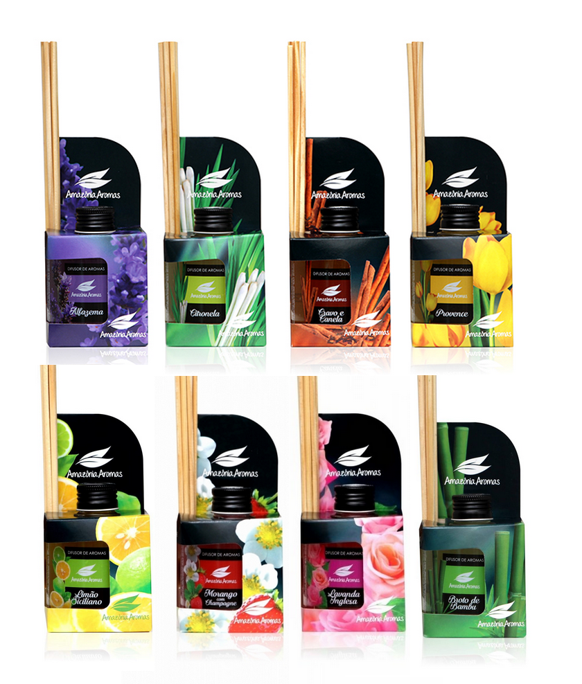 Difusor Aromatizador perfume para Ambiente 270ml Amazonia Aromas