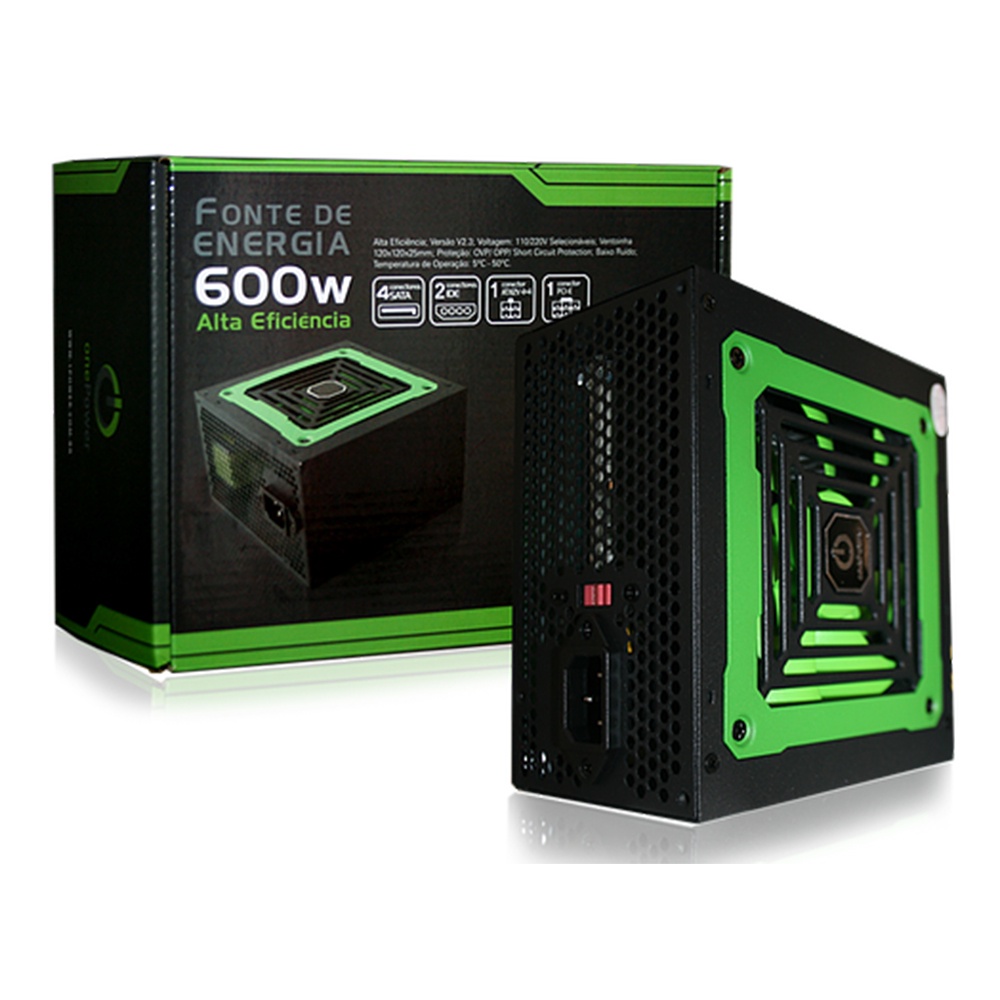 FONTE DE ALIMENTAÇÃO ONE POWER ATX 600W Gabinete | Shopee Brasil