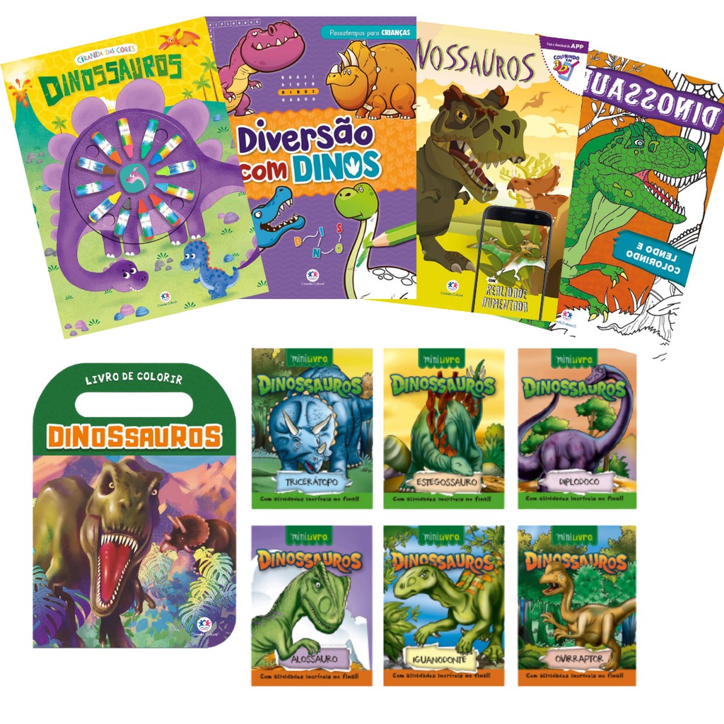 8 livros/conjunto bonito dinossauro para colorir livro para