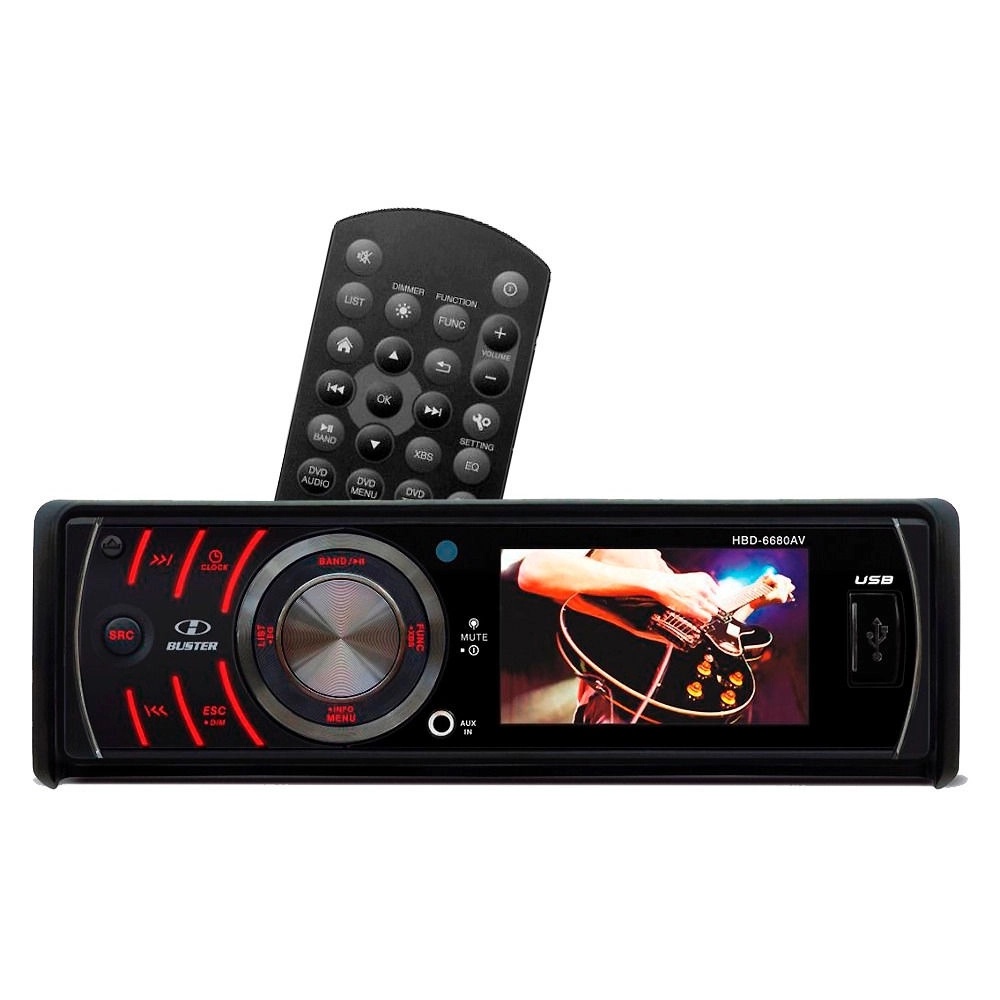 DVD Player HBuster HBD-6680AV AM FM USB AUX Frontal