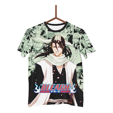 Camisa Camiseta Manga Bleach Byakuya Capitão Sakura G0976