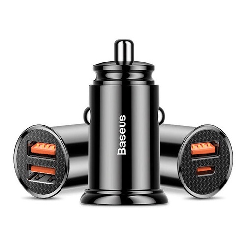 Carregador Veicular Baseus Turbo + Cabo Usb C Baseus 2m 2 metros ...