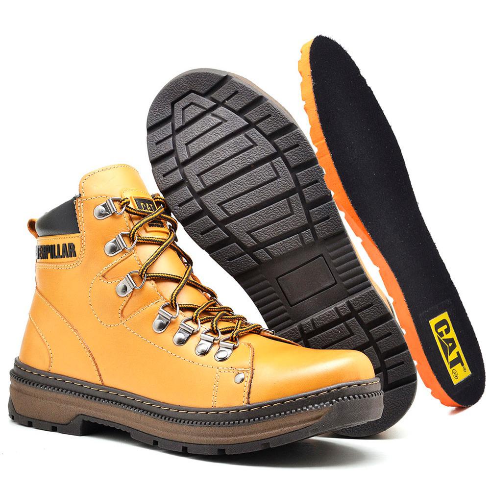 Bota Caterpillar Zip One em Couro - Original em Promoção na Americanas