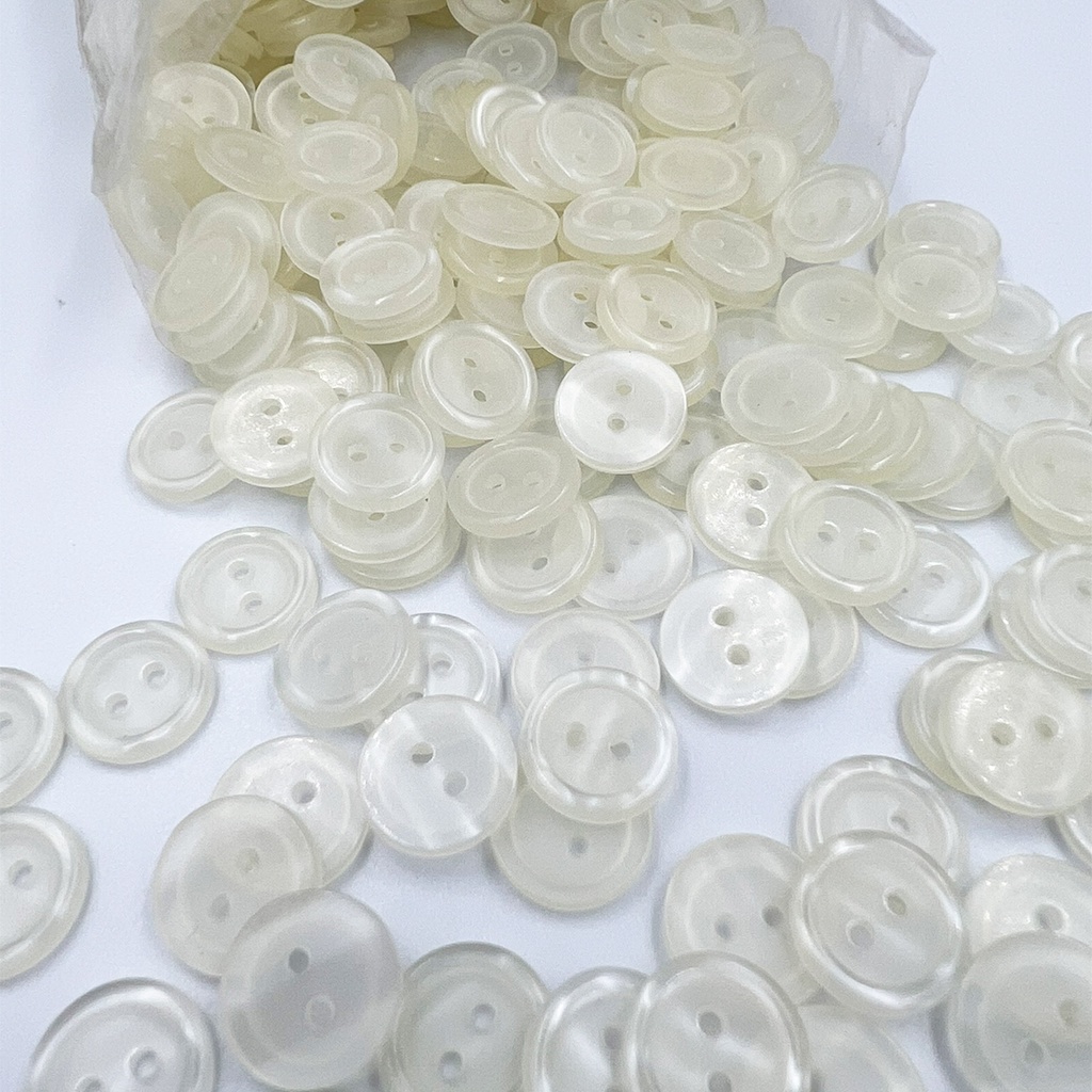 Botão 2 Furos Para Roupas Artesanato Perolado 13mm - 720 Und BRANCO ...