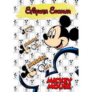 Etiquetas Escolares - MICKEY MOUSE - 90 unidades