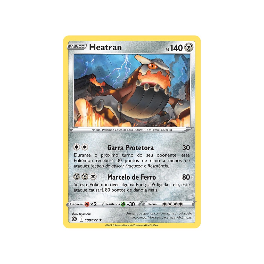 Carta Pokémon Lendário Heatran Escuridão Incandescente