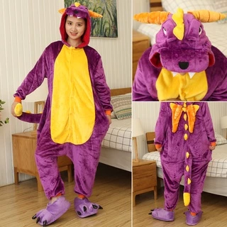 Pijama Kigurumi Manga Comprida Conjunto Bonito Spyro Animal Cartoon