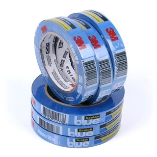3 Rolos Fita Scotch Crepe Azul Blue Tape Mascaramento 3m