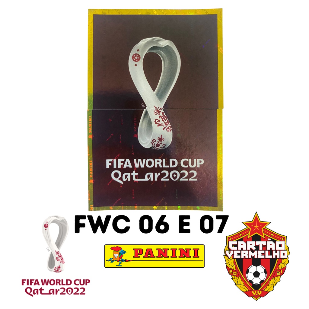 Figurinhas da copa catar Panini figurinha 7 - Logotipo - Fwc 6 - Logo Qatar  1 2022 