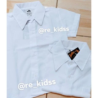 Camisa Branca Básico 2 a 8 Anos Infantil Botão Masculina Moda Menino Verão