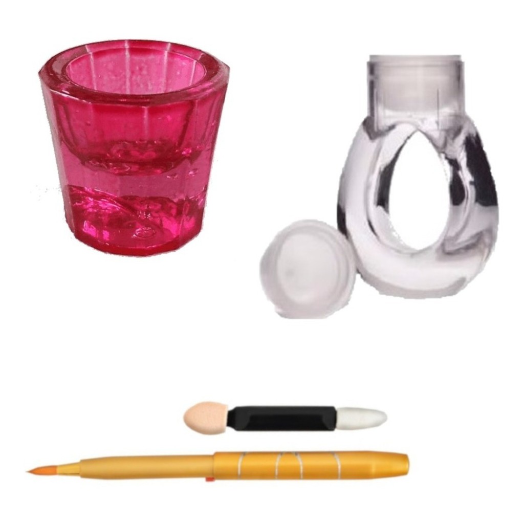 Kit Daplen Pincel Anel Mixer Batoques Escovinha Sobrancelha | Shopee Brasil