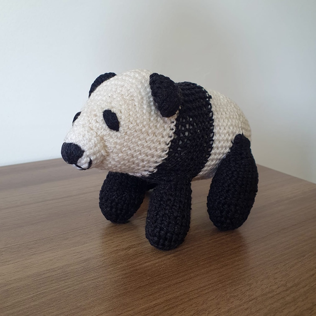 Panda crochê feito a mão amigurumi - pelúcia PRESENTE CRIANÇA | Shopee ...