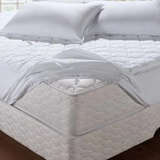 Capa De Colchão Acolchoada Cama Box Casal com Costurada Reforçada