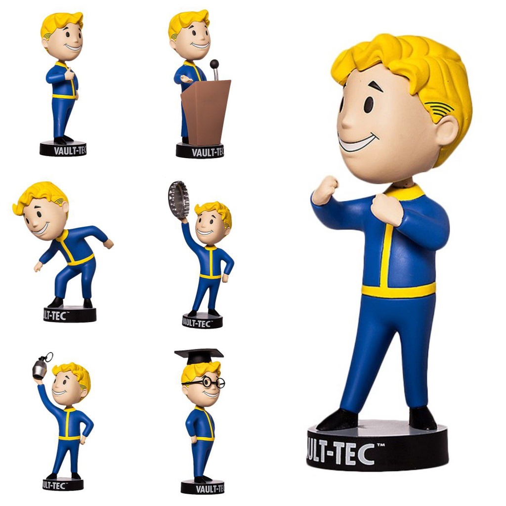 Cofre 4 Fallout Boy Bobblehead Jogo Anime Figuras De Série Modelo De Coleção De Brinquedos