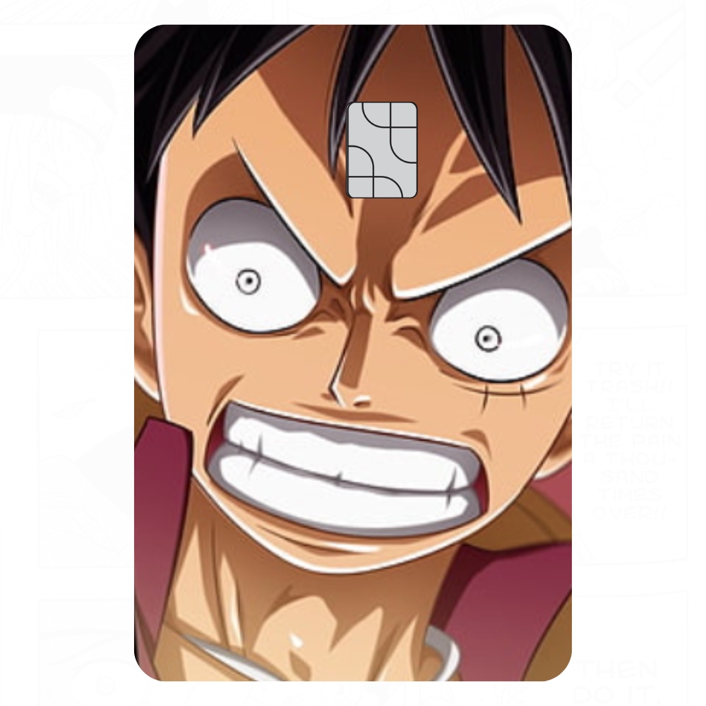 Adesivo One Piece Anime Para Cartão Luffy Usopp, Zoro, Kaido