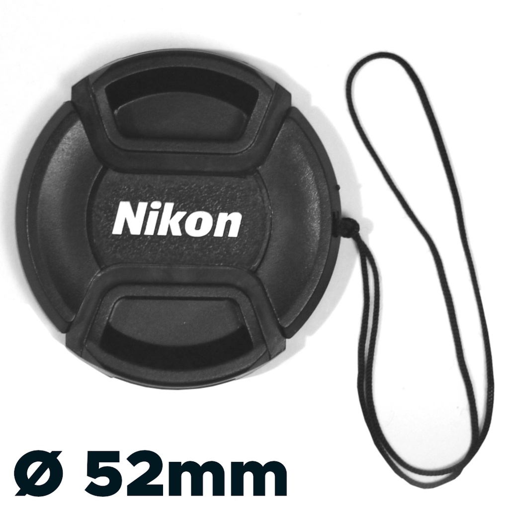 Nikon LC-52 Coperchio Frontale 52mm - Nero, Innesto Rapido, Protezione Obiettivo