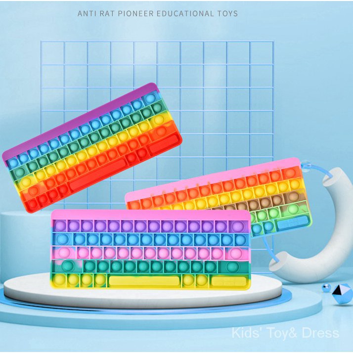 Teclado Fidget 2 Piezas Con 4 Botones Clicker – Juguete Antiestrés Portátil Con Sonido Mecánico, Ideal Para Oficina Y Viajes
