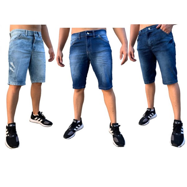 Bermuda jeans best sale com lycra masculina