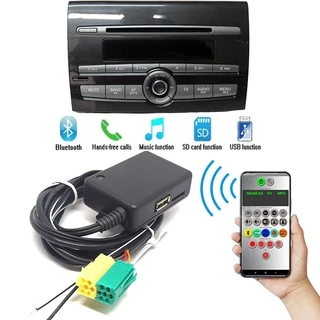 Adaptador Bluetooth FIAT Bravo entrada pendrive USB MicroSD com microfone para chamadas e app Android para controle remoto