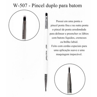 Pincel duplo para batom - W507, Macrilan