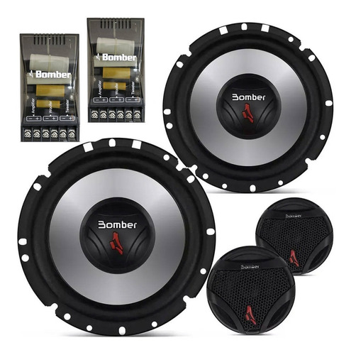 Kit 2 Vias Bomber Two Way Upgrade Alto Falante 6" 120W RMS Par ...