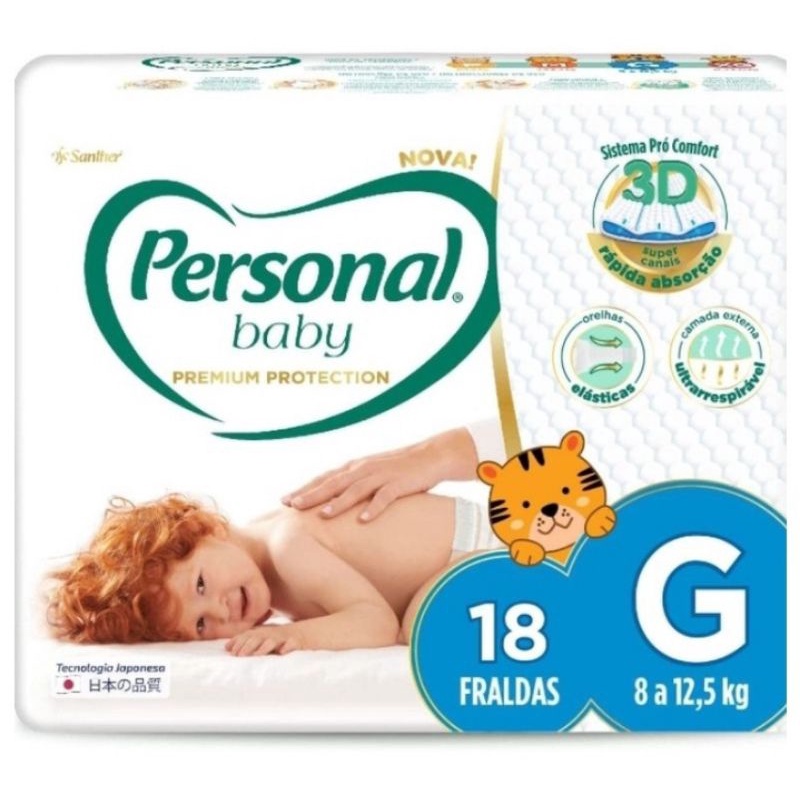 Fralda Personal Premium G 18 unidades